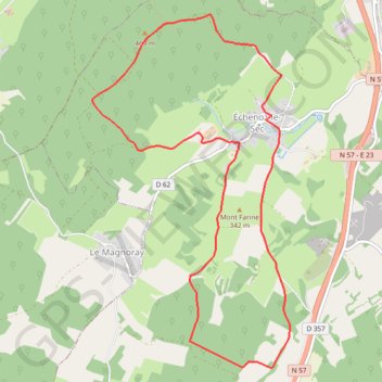 Trace GPS Le Mont du Chanois - Échenoz-le-Sec, itinéraire, parcours