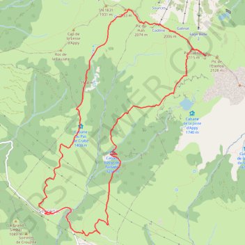 Trace GPS Pic du Han-Galinat 02 JAN 2023 10:05 002, itinéraire, parcours