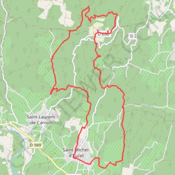 Trace GPS Saint Michel d'Euzet - La chartreuse de Valbonne, itinéraire, parcours