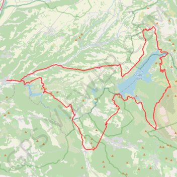 Trace GPS Les Lacs Sainte Croix et Esparron de Verdon, itinéraire, parcours