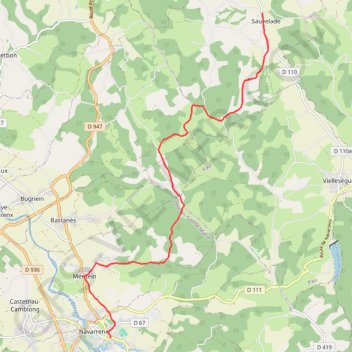 Trace GPS Sauvelade - Navarrenx, itinéraire, parcours