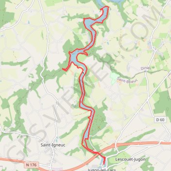 Trace GPS Arguenon , Jugon-les-Lacs, itinéraire, parcours