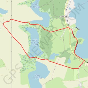 Trace GPS Lac du Der en Champagne - Voyage autour des étangs, itinéraire, parcours