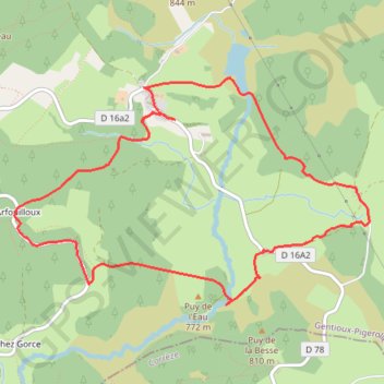 Trace GPS Gentioux-Pigerolles, la vallée de la Chandouille, itinéraire, parcours