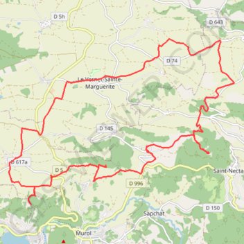 Trace GPS Aux alentours de Vernet-Sainte-Marguerite, itinéraire, parcours