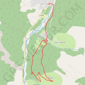 Trace GPS Haut-Verdon : Ondres, itinéraire, parcours