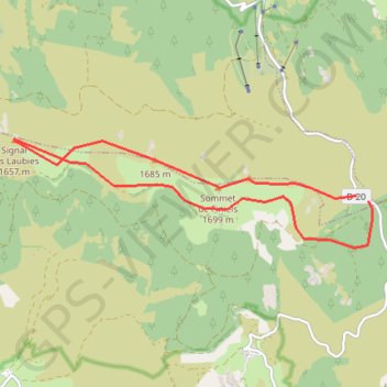 Trace GPS Du Col de Finiels au Signal de Laubies, itinéraire, parcours