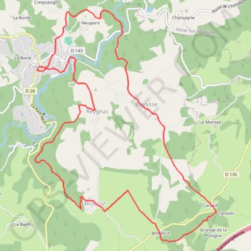 Trace GPS Le chemin de Paradis - Corrèze, itinéraire, parcours