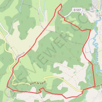 Trace GPS Pardies Piétat - Par les bois du sanctuaire, itinéraire, parcours