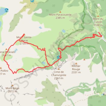 Trace GPS Monte Santa Maria, itinéraire, parcours
