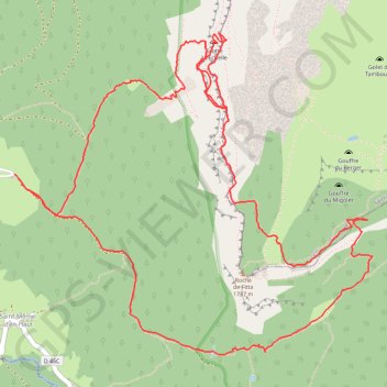 Trace GPS Grotte du Biolet et Roche de Fitta, itinéraire, parcours