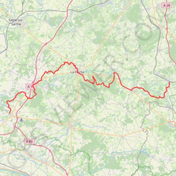 Trace GPS GR35 De Vaas (Sarthe) à Seiches-sur-le-Loir (Maine-et-Loire), itinéraire, parcours