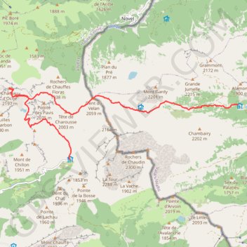 Trace GPS De Tanay à Bise par le Château d'oche, itinéraire, parcours