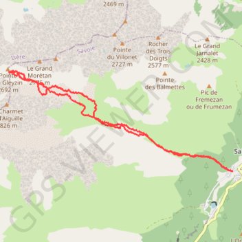 Trace GPS Col du Gleyzin par le vallon des Roches, itinéraire, parcours
