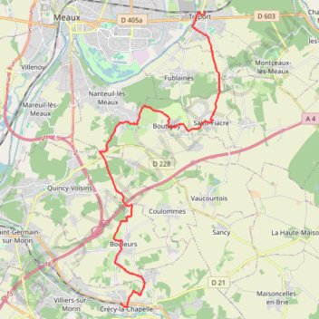 Trace GPS De Trilport à Crecy-la-Chapelle, itinéraire, parcours