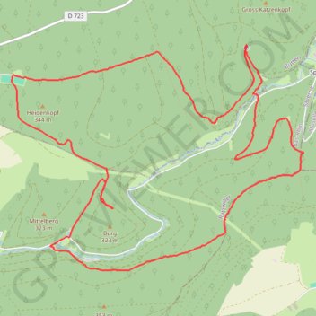 Trace GPS Grès et mystères de la forêt en « Alsace bossue » autour de la Heidenkirche, itinéraire, parcours
