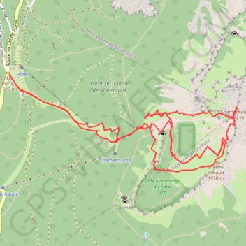 Trace GPS Chamechaude (Chartreuse), itinéraire, parcours