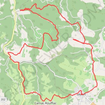 Trace GPS Randonnée de Sauzet à Lalaurie, itinéraire, parcours