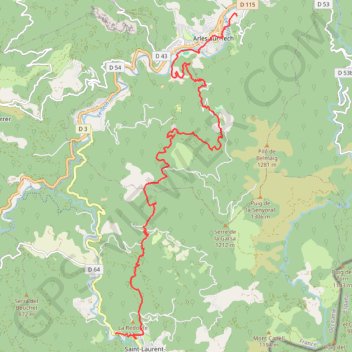Trace GPS D'Arles-sur-Tech à Saint-Laurent-de-Cerdans, itinéraire, parcours