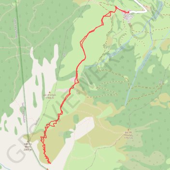 Trace GPS Pic de Pichebrou, itinéraire, parcours