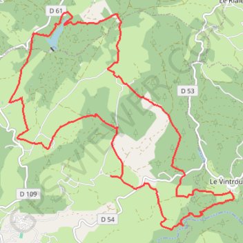 Trace GPS Pont de l'Arn - Le Vintrou (mont de mole), itinéraire, parcours