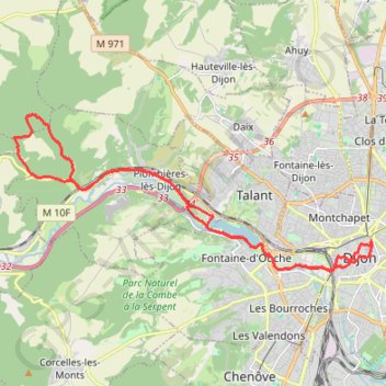 Trace GPS Forêt de plombières les dijon, itinéraire, parcours