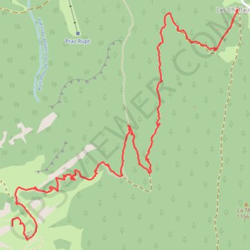 Trace GPS Les Chaffauds-chalet de la Bouchasse, itinéraire, parcours