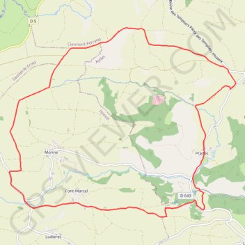 Trace GPS Croix de la Ribeyre, itinéraire, parcours