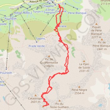 Trace GPS Pic des Quatre Termes, itinéraire, parcours