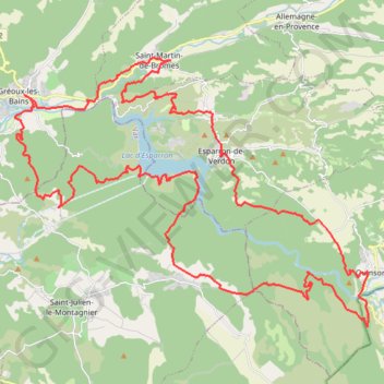 Trace GPS Les Basses Gorges, itinéraire, parcours