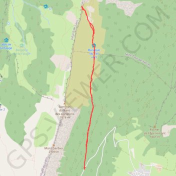Trace GPS Col Vert par Prélenfrey, itinéraire, parcours