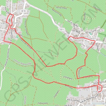 Trace GPS La promenade du Grand Cru Hatschbourg - Hattstatt, itinéraire, parcours