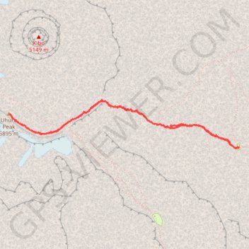 Trace GPS Montée Finale Kilimanjaro, itinéraire, parcours