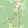 Trace GPS Boucle depuis Freychenet en versant Nord sous le Mont Fourcat, itinéraire, parcours