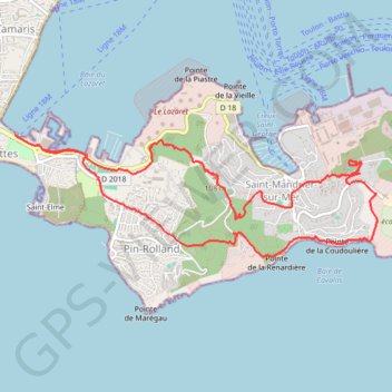 Trace GPS Boucle Rando les Sablettes - Saint Mandrier, itinéraire, parcours