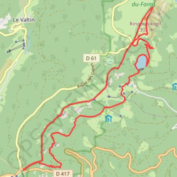 Trace GPS La Schlucht - Le Tanet Gazon de Faîte, itinéraire, parcours
