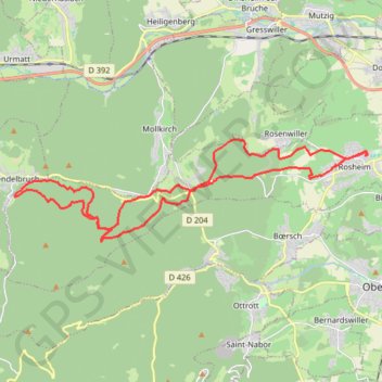 Trace GPS Chercheurs d'Or autour de Rosheim, itinéraire, parcours