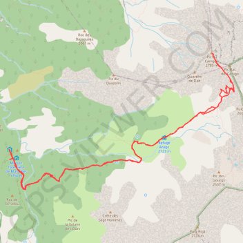 Trace GPS Pic Canigou, itinéraire, parcours