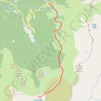 Trace GPS L'Étang du Garbet par l'Étang de Labant, itinéraire, parcours