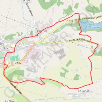 Trace GPS Saint Jean de Bournay (38), itinéraire, parcours