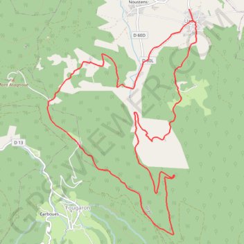 Trace GPS Urau - courille - borne 110 - heregade - artigues, itinéraire, parcours