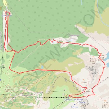 Trace GPS Croix de Chamrousse par les Pourettes, itinéraire, parcours