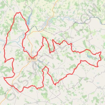 Trace GPS Circuit du Duc de Lauzun, itinéraire, parcours