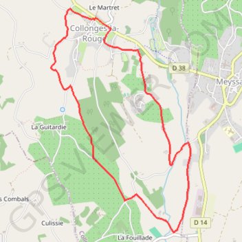 Trace GPS Au long des lavoirs collongeois - Collonges-la-Rouge - Pays de la vallée de la Dordogne Corrézienne, itinéraire, parcours