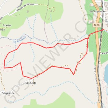 Trace GPS Olanière, itinéraire, parcours