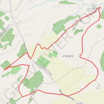 Trace GPS Autour de Le Mesnil-Eudes, itinéraire, parcours