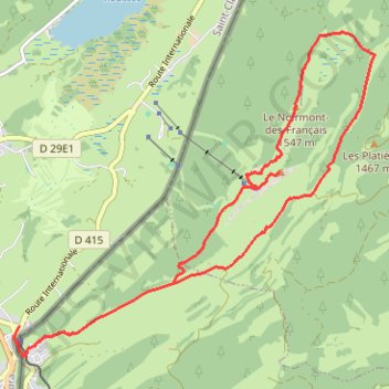Trace GPS Le Noirmont - Les Rousses, itinéraire, parcours