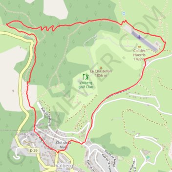 Trace GPS Tour du chastellan, itinéraire, parcours