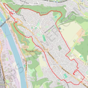 Trace GPS Rando autour du Mesnil Esnard, itinéraire, parcours