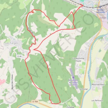 Trace GPS Le Lardin par les Grézous, itinéraire, parcours
